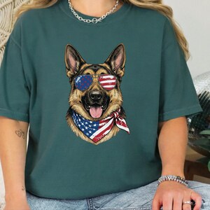 Patriotic German Shepherd Portrait image 4