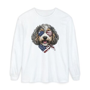 Comfort Colors Patriotic Aussiedoodle Shirt, Semiquincentennial Independence Day Patriotic Dog Owner Clothing, American Goldendoodle Mother image 12