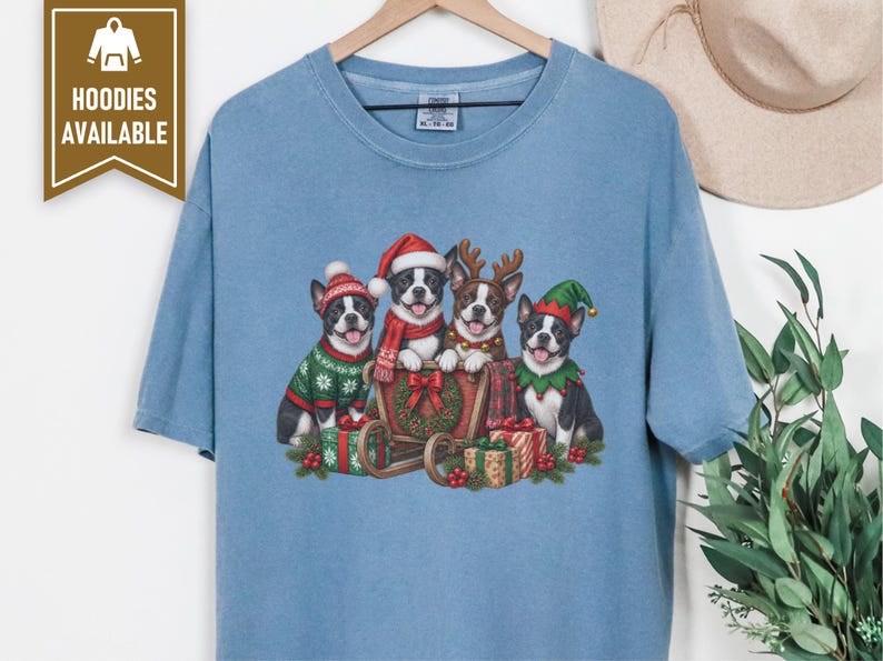 Boston Terrier Christmas Shirt, Boston Terrier Gift, Christmas Dog Shirt, Holiday Dog Lover Tee, Festive Pet Owner Gift image 10