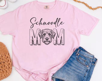 Comfort Colors Schnoodle Lover Tee, Schnoodle Mom Shirt, Trendy Dog Mama Crewneck, Retro Dog Graphic, Unique Dog Owner Gift, Schnoodle Gifts