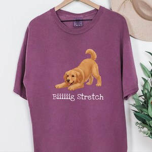 Comfort Colors Golden Retriever Biiiiiig Stretch Tee, Funny Dog Lover Pet Parent Gift, Puppy Mom Dad Owner, Stay Golden Enthusiast image 4