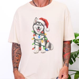 Husky Christmas Shirt, Husky Christmas Sweatshirt, Dog Christmas Gift, Holiday Dog Owner Gift, Siberian Husky Lover Tee image 8