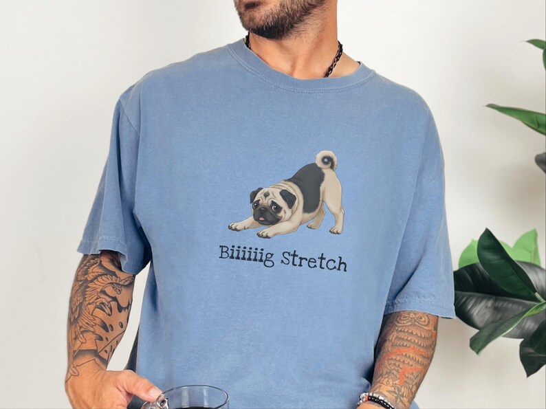 Comfort Colors Funny Pug Tee Biiiiig Stretch, Kawaii Dog Shirt, Fawn Pug Owner Gift, Pet Parent Present, Gifts for Dog Moms and Dads image 5