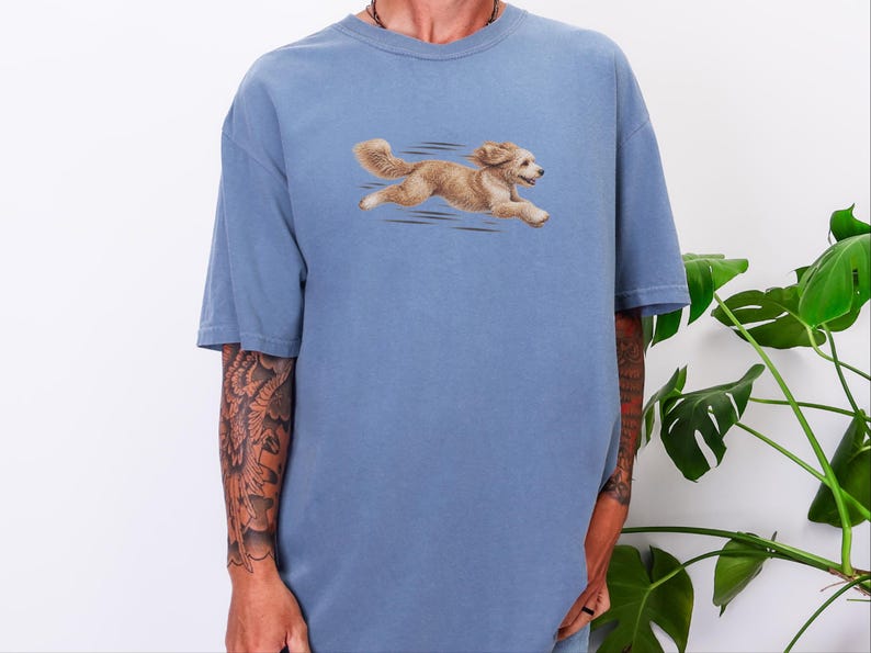 Goldendoodle T Shirt, Golden Doodle Gift, Running Dog Shirt, Doodle Dad Gift, Marathon Runner Tee, Dog Owner Sweatshirt, Pet Lover Apparel image 3