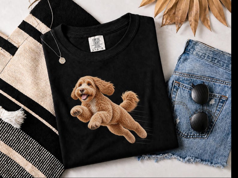 Labradoodle Mom Shirt, Labradoodle Lover Gift, Dog Agility Shirt, Running Labradoodle Tee, Doodle Mom Gift image 1