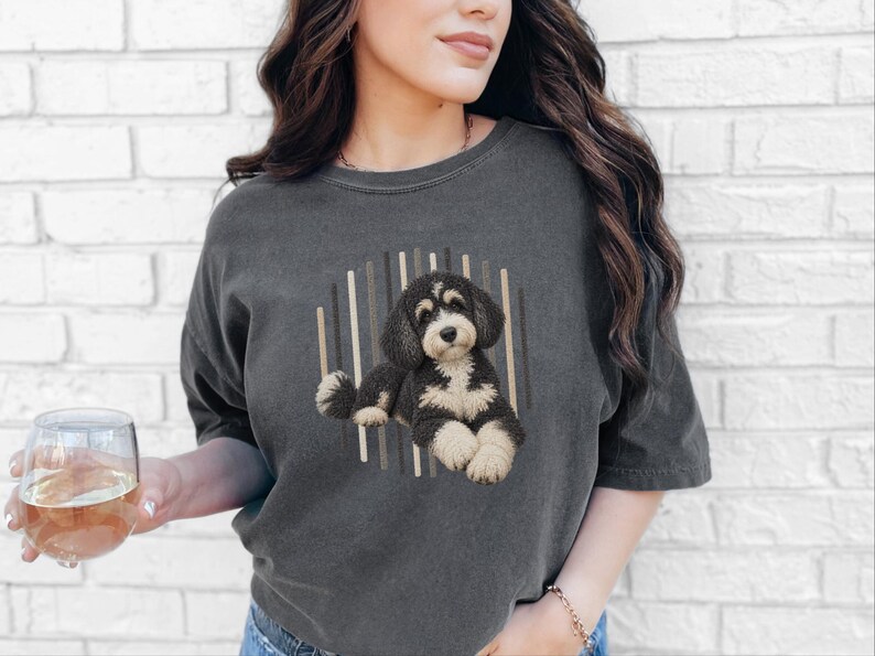 Bernedoodle Shirt, Bernedoodle Mom Gift, Tricolor Bernedoodle Tee, Doodle Dog Lover Gift, Bernedoodle Owner Shirt image 9