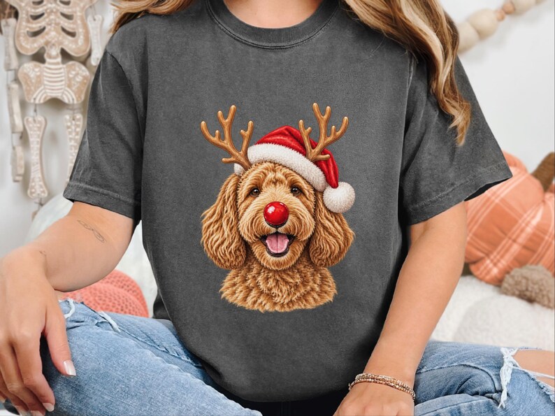 Labradoodle Christmas Shirt, Holiday Dog Sweater, Labradoodle Mom Gift, Christmas Pet Shirt, Doodle Dad Gift Bild 8