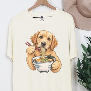 Yellow Lab Ramen Shirt, Labrador Retriever Gift, Noodle Lover Tee, Funny Dog Shirt, Labrador Mom Gift, Foodie Shirt, Dog Dad Shirt, Lab image 10