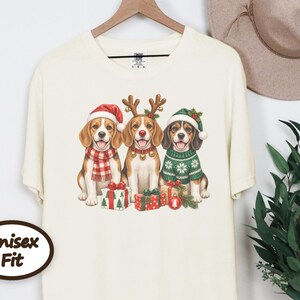 Christmas Beagle Shirt, Beagle Lover Gift, Holiday Dog Sweatshirt, Christmas Puppy Tee, Dog Mom Present image 7
