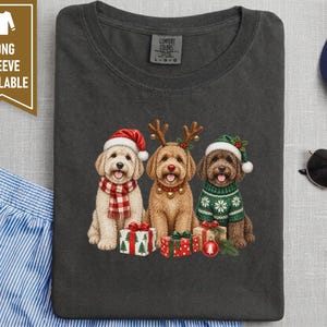 Christmas Goldendoodle Shirt, Goldendoodle Mom Gift, Festive Dog Sweatshirt, Doodle Christmas Tee, Holiday Pet Lover Gift image 5
