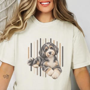 Aussiedoodle shirt, Aussiedoodle cadeau, shirt voor hondenmoeder, driekleurig puppy shirt, shirt voor doodle-liefhebbers, cadeau voor hondeneigenaar afbeelding 7