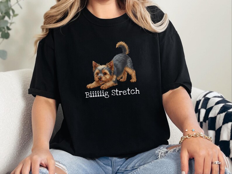 T-shirt Comfort Colors Funny Yorkie, T-shirt extensible grande taille, T-shirt pour maman de Yorkshire Terrier, T-shirt pour amoureux des Yorkies, Vêtements mignons pour parents de chiens image 2