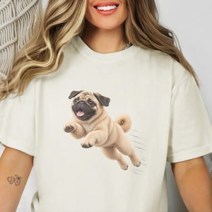 Mops-Shirt, Geschenk für Mops-Liebhaber, Lustiges Mops-T-Shirt, Mops-Mama-Shirt, Geschenk für Mops-Papa, Welpen-Shirt, Niedliches Hunde-T-Shirt mit Grafik Bild 1