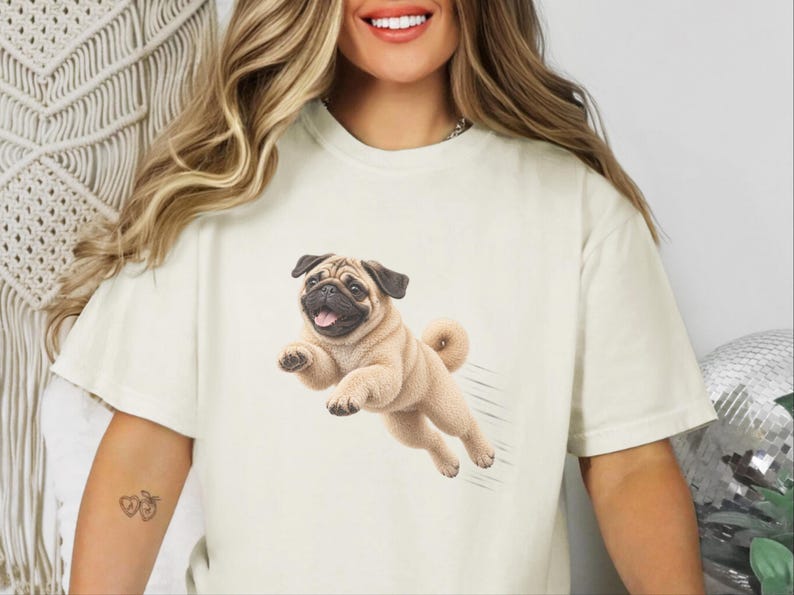 Mops-Shirt, Geschenk für Mops-Liebhaber, Lustiges Mops-T-Shirt, Mops-Mama-Shirt, Geschenk für Mops-Papa, Welpen-Shirt, Niedliches Hunde-T-Shirt mit Grafik Bild 1