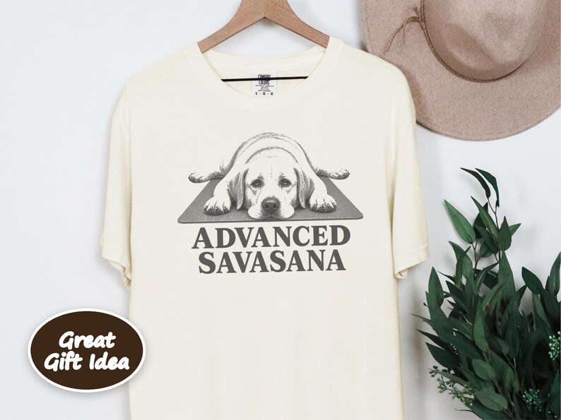 Labrador Shirt, Advanced Savasana Yoga Gift, Funny Fitness Tee, Meditation Lover Shirt, Lab Mom Gift, Yoga Teacher Shirt image 7
