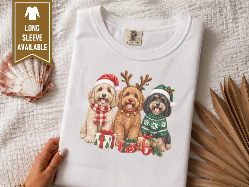 Cockapoo Christmas Sweatshirt, Cockapoo Lover Gift, Holiday Dog Shirt, Christmas Cockapoo Mom Gift afbeelding 6