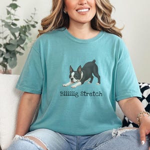 Comfort Colors Energetic Dog Biiiiig Stretch Boston Terrier Shirt, Funny Dog Lover Pet Owners Gift, Playful Boston Terrier Mom Tee image 2