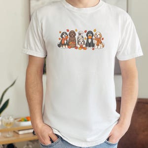 T-shirt d'automne Bernedoodle, Cadeau pour amoureux des chiens en automne, T-shirt maman Bernedoodle, T-shirt chiot mignon, Sweat-shirt pour amoureux des chiens Doodle image 6