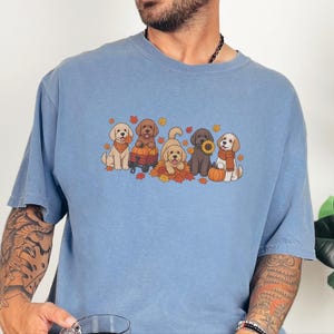 Cavapoo Shirt, Cavapoo Mom Gift, Fall Dog Shirt, Pumpkin Patch Dog Tee, Autumn Dog Lover Sweatshirt, Puppy Owner Gift image 7