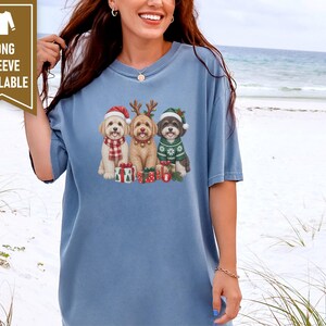 Christmas Maltipoo Shirt, Christmas Dog Lover Gift, Holiday Pet Crewneck, Festive Puppy Sweatshirt, Maltipoo Mom Tee image 5