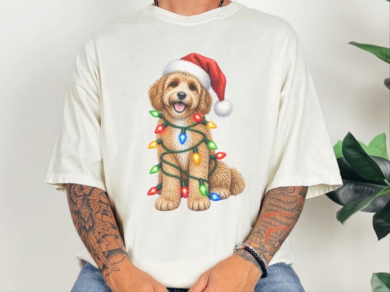 Christmas Cavapoo Shirt, Cavapoo Mom Gift, Holiday Puppy Tee, Cavapoo Christmas Sweatshirt, Dog Christmas Gift image 2