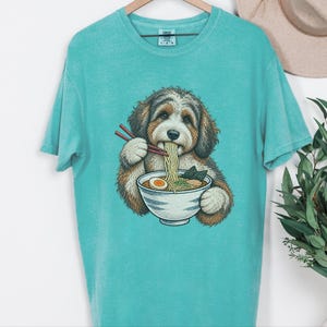 Ramen-tröja för japansk matälskare, rolig nudelhundtröja, ramen-skål med grafisk design bild 6