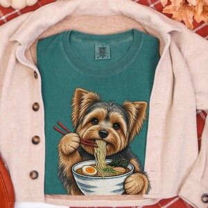 Yorkshire-Terrier-Shirt, Geschenk für Yorkshire-Terrier-Mama, Ramen-Liebhaber-Shirt, Shirt für japanisches Essen, Geschenk für Hundeliebhaber Bild 8