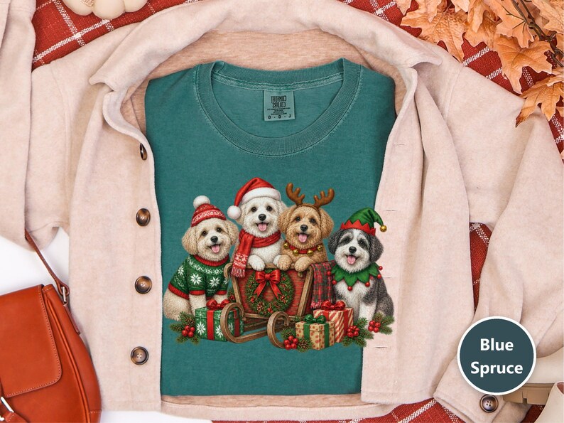 Maltipoo Christmas Shirt, Maltipoo Dog Gift, Festive Santa Puppy Tee, Christmas Dog Lover Shirt, Holiday Dog Sweatshirt image 1