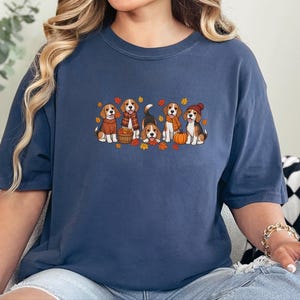 Beagle Shirt, Fall Dog Lover Gift, Cute Beagle Tee, Autumn Dog Shirt, Beagle Mom Gift image 4