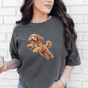 Labradoodle Mom Shirt, Labradoodle Lover Gift, Dog Agility Shirt, Running Labradoodle Tee, Doodle Mom Gift image 2