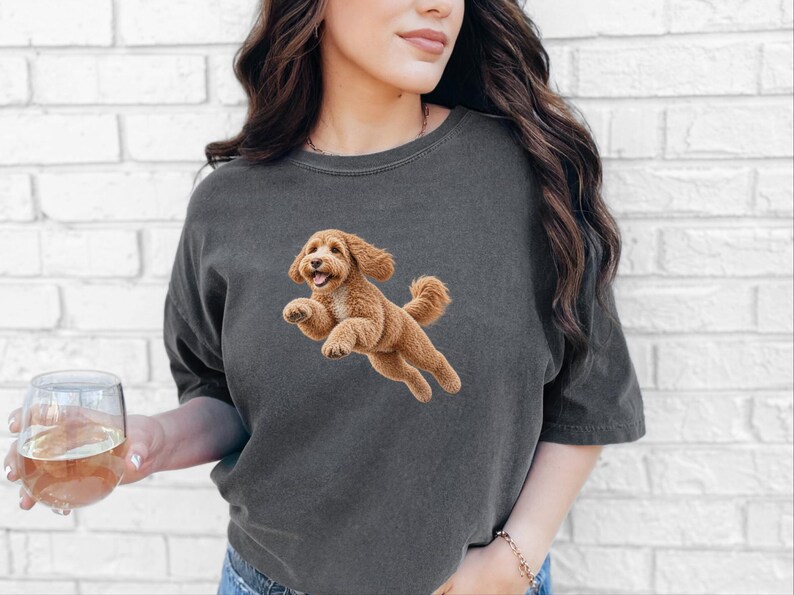Labradoodle Mom Shirt, Labradoodle Lover Gift, Dog Agility Shirt, Running Labradoodle Tee, Doodle Mom Gift image 2