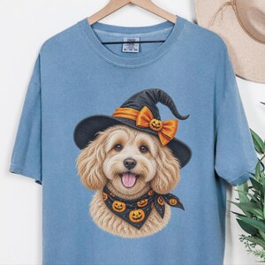 Halloween Dog Mom Shirt, Witch Dog Shirt, Maltipoo Mom Gift, Doodle Mom Shirt, Spooky Dog Tee, Halloween Pet Gift image 2