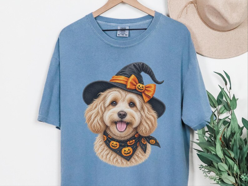 Halloween Dog Mom Shirt, Witch Dog Shirt, Maltipoo Mom Gift, Doodle Mom Shirt, Spooky Dog Tee, Halloween Pet Gift image 2