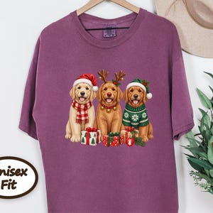 Golden Retriever Christmas Shirt, Golden Retriever Gift, Christmas Pet Art, Dog Christmas Sweatshirt, Golden Retriever Mom Shirt image 7