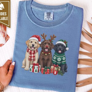 Christmas Dog Sweatshirt, Labrador Christmas Shirt, Holiday Dog Gift, Dog Lover Christmas Sweatshirt, Labrador Retriever Mom Gift image 4