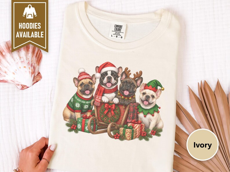 Frenchie Christmas Shirt, French Bulldog Christmas Shirt, Dog Christmas Shirt, Frenchie Mom Shirt, French Bulldog Gift, Dog Lover Shirt image 7