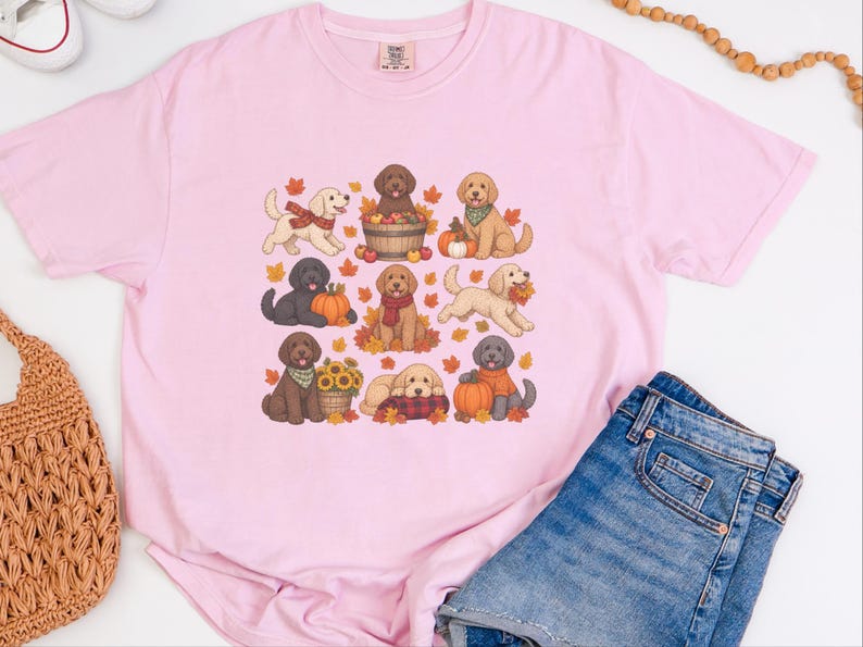 Labradoodle Mom Shirt, Autumn Dog Shirt, Fall Labradoodle Gift, Labradoodle Lover Tee, Cozy Season Shirt image 9