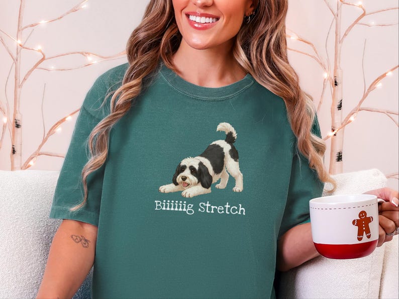 Comfort Colors Sheepadoodle T-shirt, Biiiiig Stretch Dog Tee | Doodle Mama Gift | Doodle Dad Shirt | Funny Dog Lover Present, New Fur Baby image 15