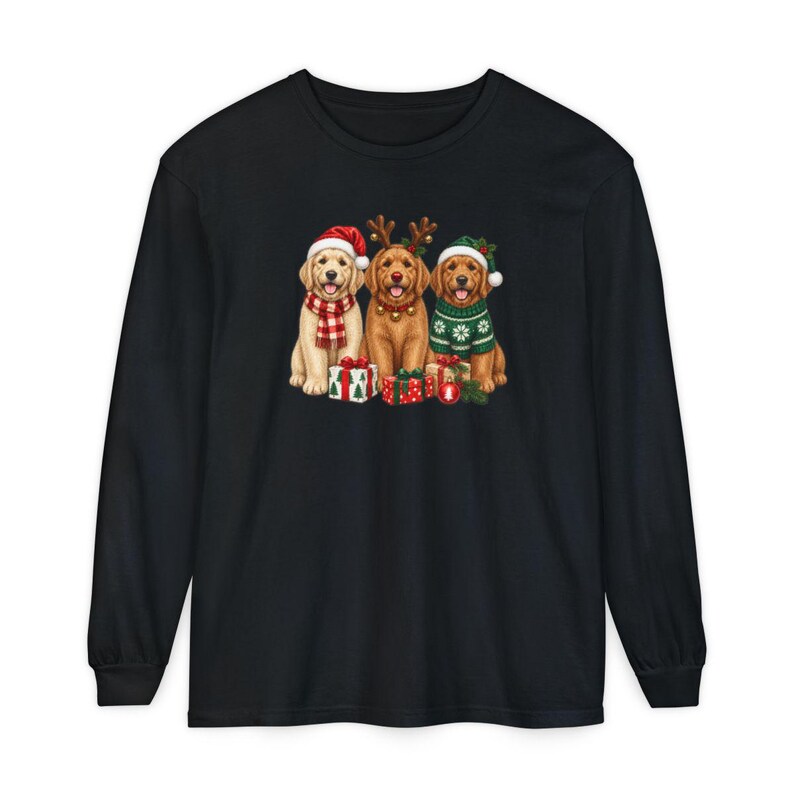 Golden Retriever Christmas Shirt, Golden Retriever Gift, Christmas Pet Art, Dog Christmas Sweatshirt, Golden Retriever Mom Shirt image 13