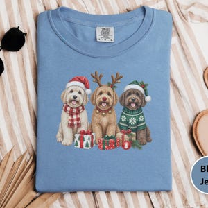 Christmas Goldendoodle Shirt, Goldendoodle Mom Gift, Festive Dog Sweatshirt, Doodle Christmas Tee, Holiday Pet Lover Gift image 1