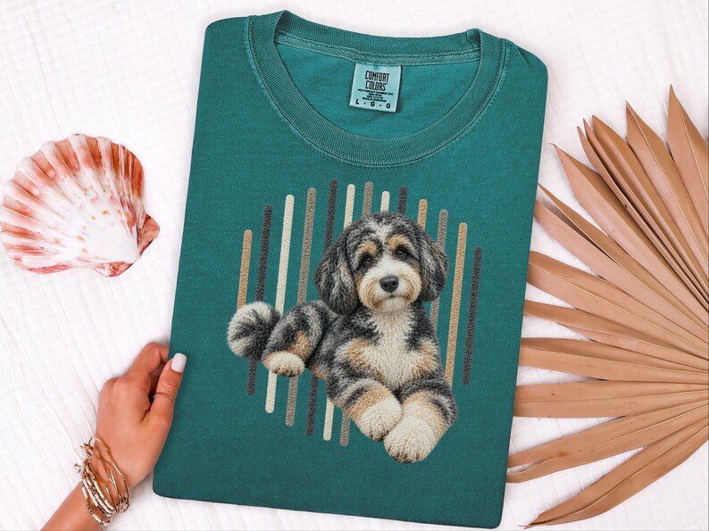 Aussiedoodle shirt, Aussiedoodle cadeau, shirt voor hondenmoeder, driekleurig puppy shirt, shirt voor doodle-liefhebbers, cadeau voor hondeneigenaar afbeelding 10