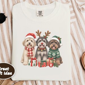 Christmas Schnoodle Sweatshirt, Schnoodle Mom Gift, Festive Dog Crewneck, Holiday Pet Lover Shirt, Schnoodle Dad Present image 9