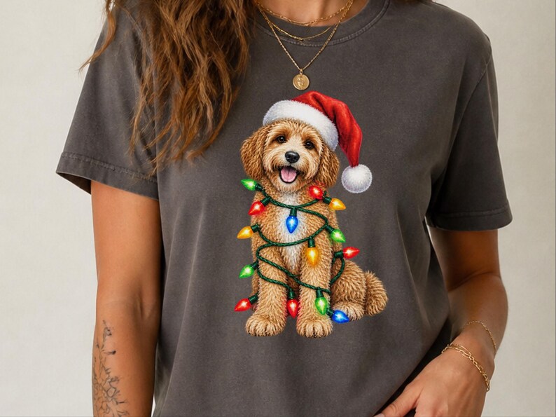 Christmas Cavapoo Shirt, Cavapoo Mom Gift, Holiday Puppy Tee, Cavapoo Christmas Sweatshirt, Dog Christmas Gift image 10