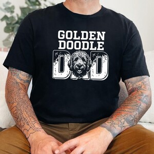 Goldendoodle Dad Shirt | Dog Dad Life Tee | Funny Goldendoodle Owner Apparel | Proud Dog Father T-Shirt, Comfort Colors | Pet Crewneck Shirt image 3