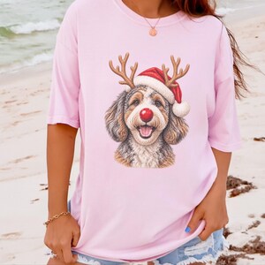 Aussiedoodle Christmas Shirt, Holiday Pet Gift, Christmas Dog Mom Sweatshirt, Festive Dog Tee, Aussiedoodle Lover Shirt image 5