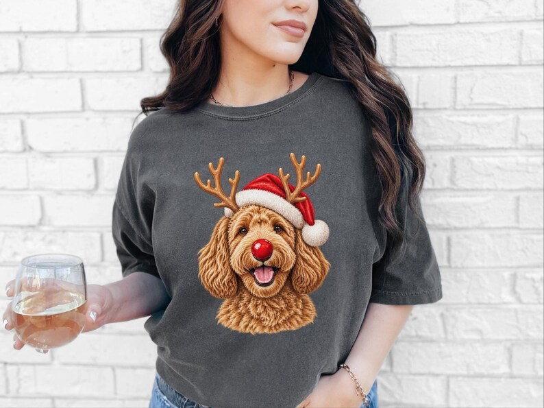 Labradoodle Christmas Shirt, Holiday Dog Sweater, Labradoodle Mom Gift, Christmas Pet Shirt, Doodle Dad Gift Bild 9