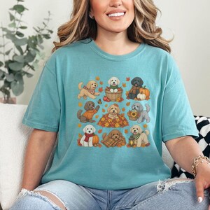 Maltipoo Fall Shirt, Fall Dog Lover Gift, Autumn Puppy Tee, Cozy Fall Dog Shirt, Maltipoo Mom Shirt image 9
