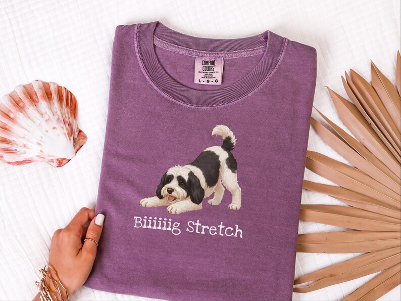 Comfort Colors Sheepadoodle T-shirt, Biiiiig Stretch Dog Tee | Doodle Mama Gift | Doodle Dad Shirt | Funny Dog Lover Present, New Fur Baby image 9