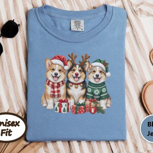 Corgi Christmas Shirt, Christmas Corgi Gift, Holiday Dog Lover Tee, Corgi Mom Shirt, Festive Puppy Sweatshirt, Corgi Dad Gift image 10