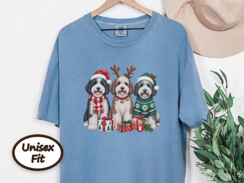 Sheepadoodle Christmas Sweatshirt, Christmas Pet Shirt, Sheepadoodle Gift, Christmas Dogs Shirt, Dog Lover Christmas Gift, Puppy Sweatshirt image 7